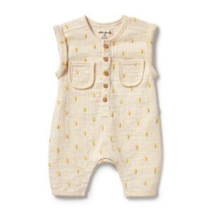 Wilson & Frenchy Organic Crinkle Growsuit - Ice Pops, 18-24mths